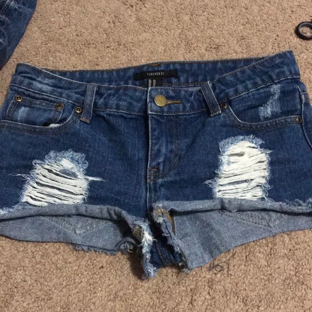Denim shorts